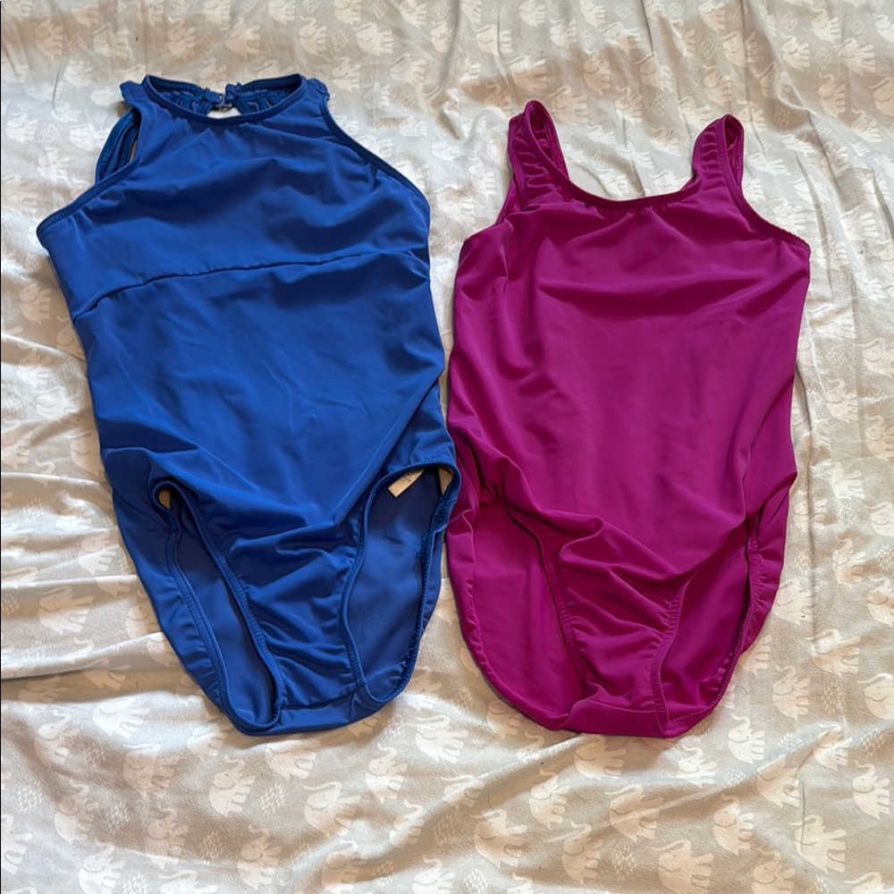 balera Blue and Magenta Girls' Leotards - Pack of 2